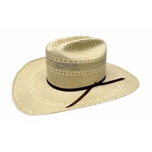 Resistol 10X Western Natural Tan Straw Cowboy Hat 7 1/2 Brim 4 1/4 Cameron